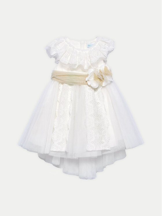 Abel & Lula Abel & Lula Елегантна рокля 5006 Бял Regular Fit