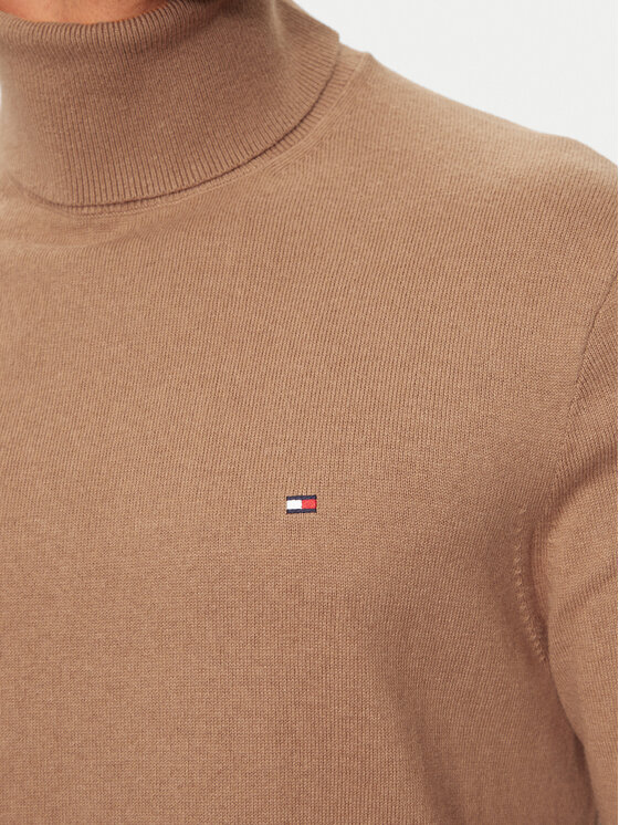Tommy Hilfiger Tommy Hilfiger Bluză cu gât MW0MW28048 Bej Regular Fit