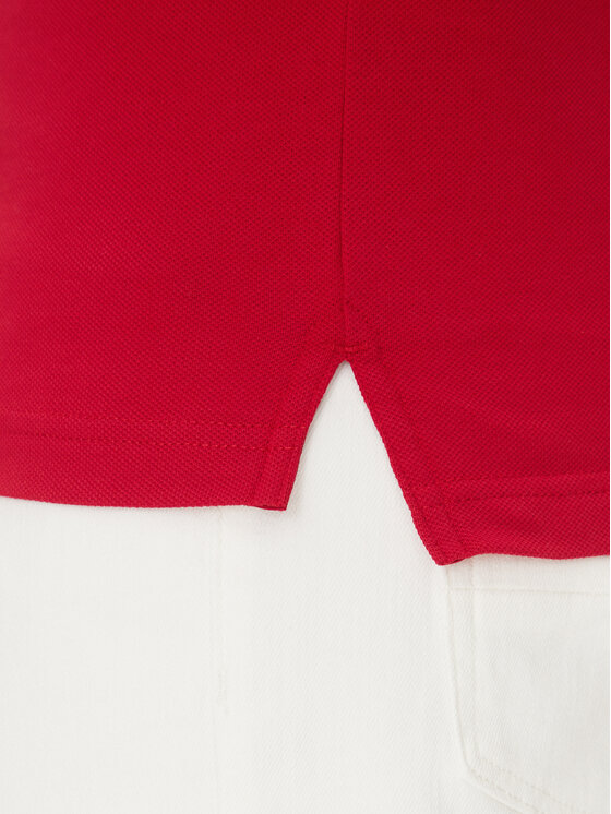 Tommy Hilfiger Tommy Hilfiger Тениска с яка и копчета Chest Insert MW0MW38130 Червен Regular Fit