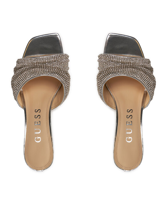 Guess Pantoletten Hadey FLJHAD LEM03 Silberfarben | Modivo.de 