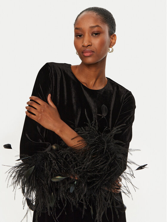 Luisa Spagnoli Luisa Spagnoli Rochie cocktail Ghiro 541512 Negru Regular Fit