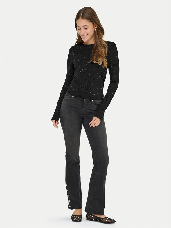 ONLY ONLY Särkpluus Zita 15358986 Must Slim Fit