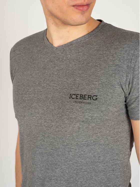 Iceberg Iceberg T-Shirt ICE1UTS02 Šedá Slim Fit