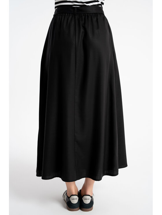 CLICK CLICK Φούστα maxi 50-740 Μαύρο Loose Fit