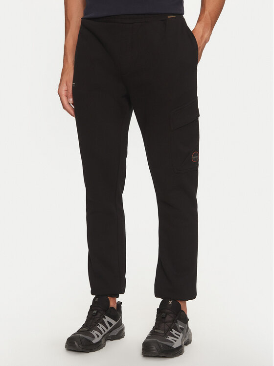 Napapijri Napapijri Παντελόνι φόρμας M-Badge NP0A4I33 Μαύρο Regular Fit