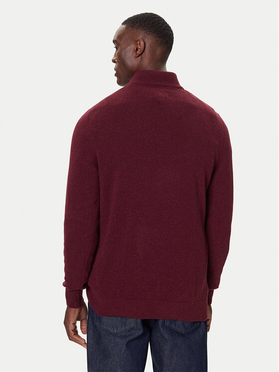 Barbour Barbour Sveter Tisbury MKN1187RE53 Bordová Regular Fit