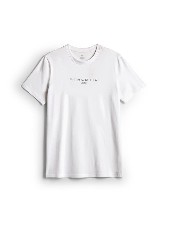 4F 4F T-Shirt NIGHT RUN Biały Slim Fit