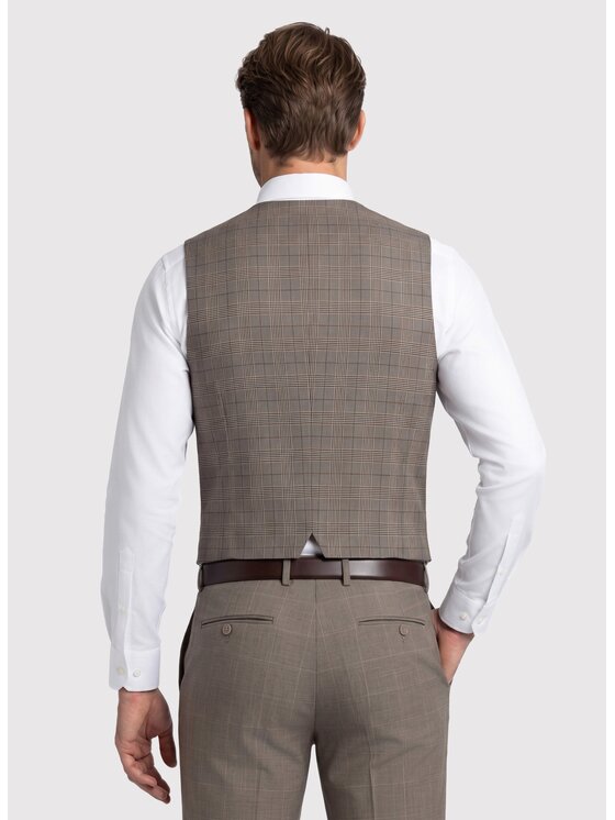 Pako Lorente Pako Lorente Kamizelka P26WF-8X-002 Brązowy Slim Fit