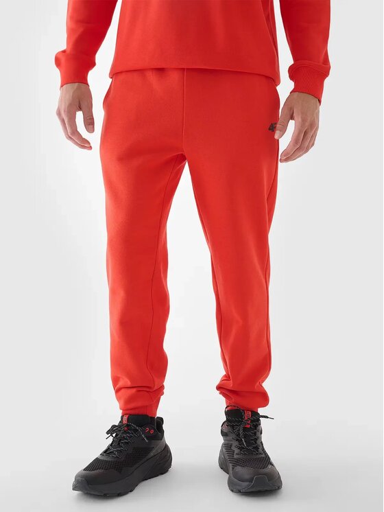 4F 4F Teplákové nohavice 4FWMM00TTROM0943-70S Oranžová Regular Fit