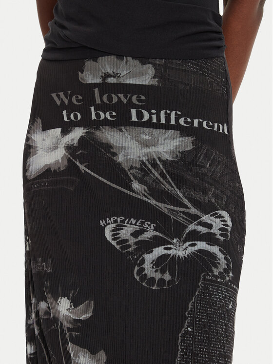 Desigual Desigual Vsakodnevna obleka Good News 24WWVK77 Črna Regular Fit