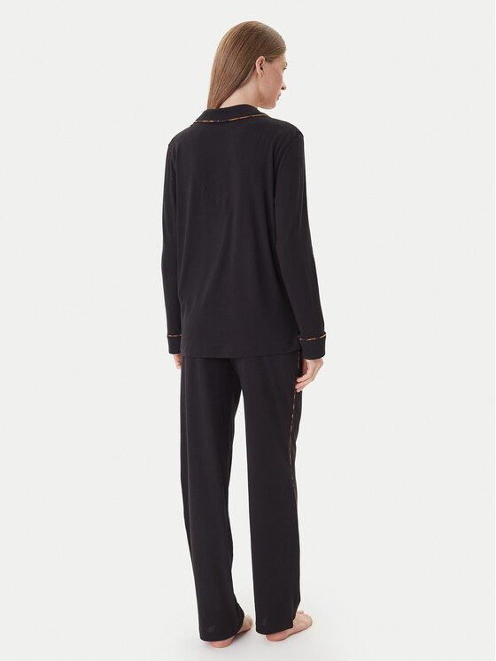 LAUREN RALPH LAUREN LAUREN RALPH LAUREN Pizsama ILN72467F Fekete Regular Fit