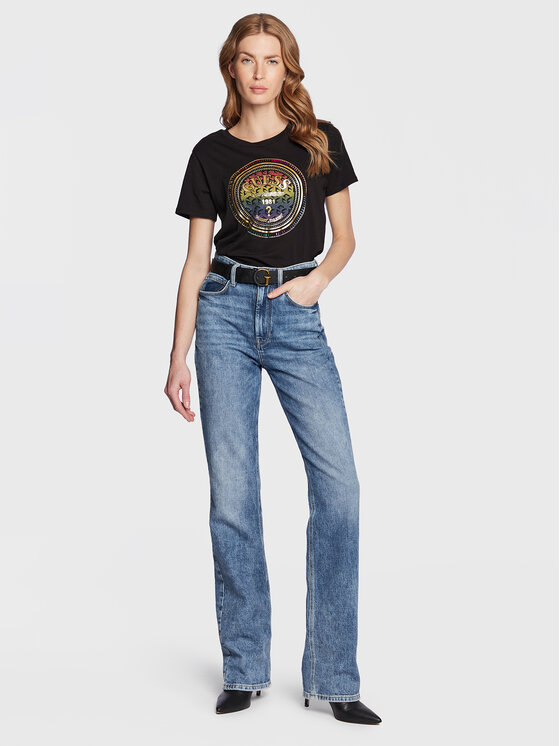 T-shirt W3RI01 K9RM1 Nero Regular Fit