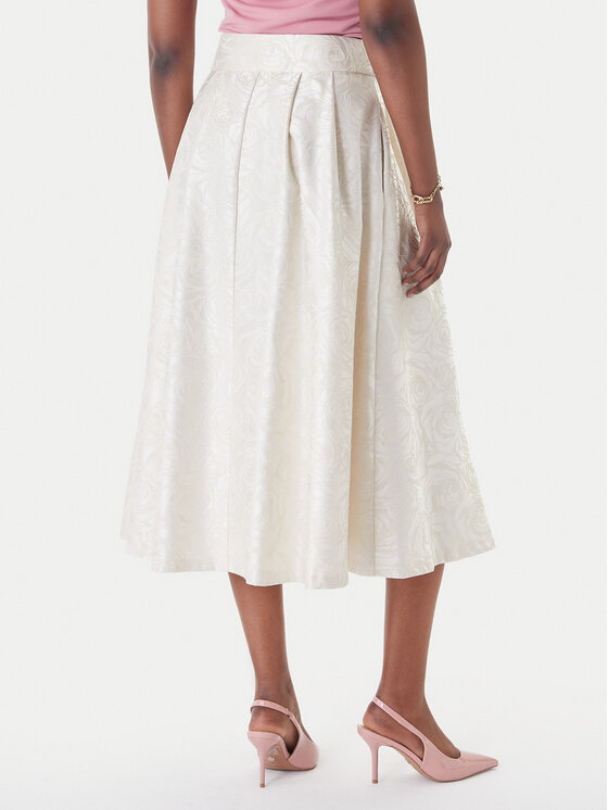 Rinascimento Rinascimento Trapecijos formos sijonas CFC0127694003 Écru Regular Fit