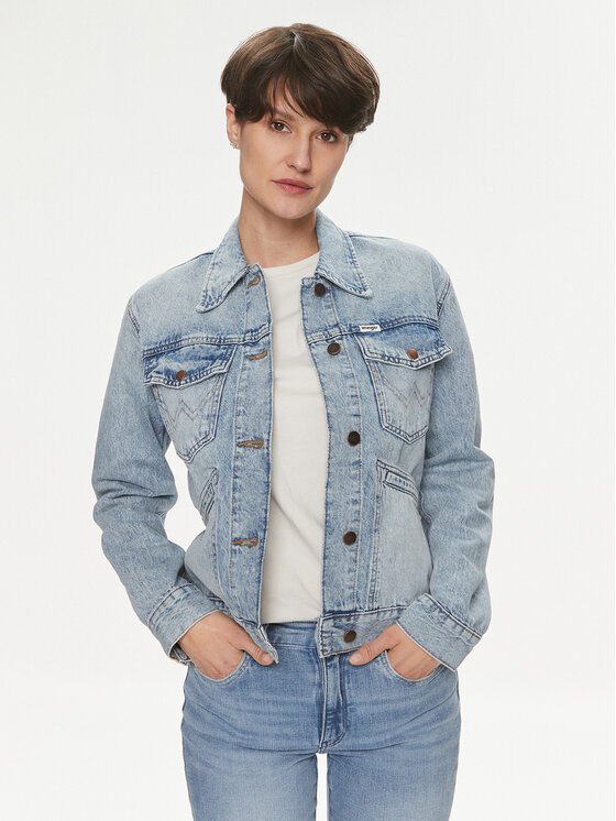 Wrangler Geacă de blugi Heritage 112350342 Albastru Regular Fit