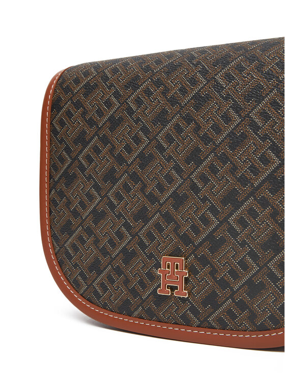 Tommy Hilfiger Tommy Hilfiger Torbica Th Monoplay Leather Saddle Bag AW0AW17414 Crna