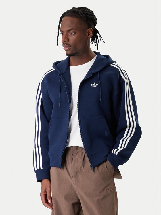 adidas adidas Džemperis ar kapuci adicolor Spacer KD4086 Tumši zils Loose Fit