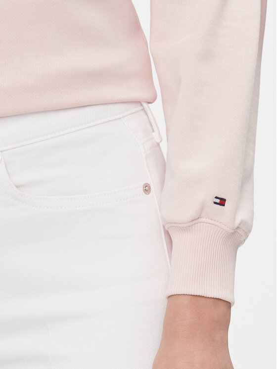 Tommy Hilfiger Tommy Hilfiger Bluza Flag Script WW0WW41758 Różowy Regular Fit