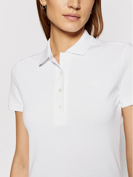 Lacoste Lacoste Polo särk PF5462 Valge Slim Fit