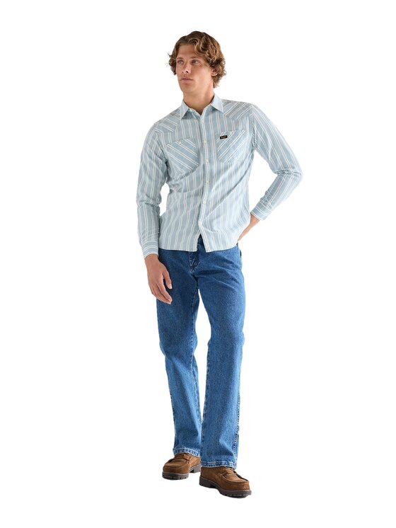 Wrangler Wrangler Koszula 112378064 Niebieski Regular Fit