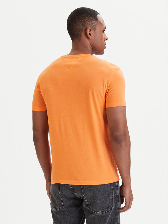 Tommy Jeans Tommy Jeans Majica DM0DM20363 Oranžna Slim Fit