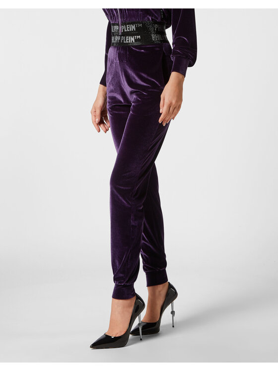 PHILIPP PLEIN PHILIPP PLEIN Jogger nohavice 3127 Fialová Regular Fit
