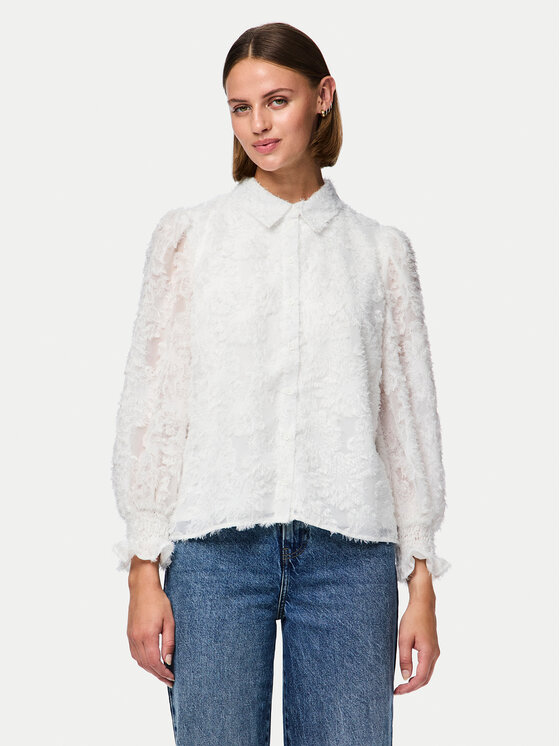 Pieces Pieces Cămașă Pina 17154276 Alb Regular Fit