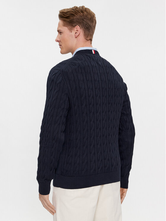 Tommy Hilfiger Tommy Hilfiger Pulover MW0MW33132 Bleumarin Relaxed Fit