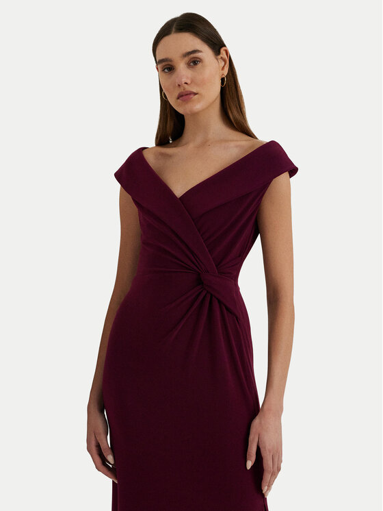 LAUREN RALPH LAUREN LAUREN RALPH LAUREN Večernja haljina 253863940018 Tamnocrvena Slim Fit