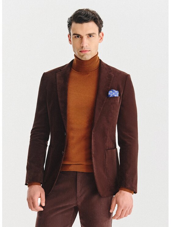 Pako Lorente Pako Lorente Marynarka P25WF-3X-022 Brązowy Slim Fit