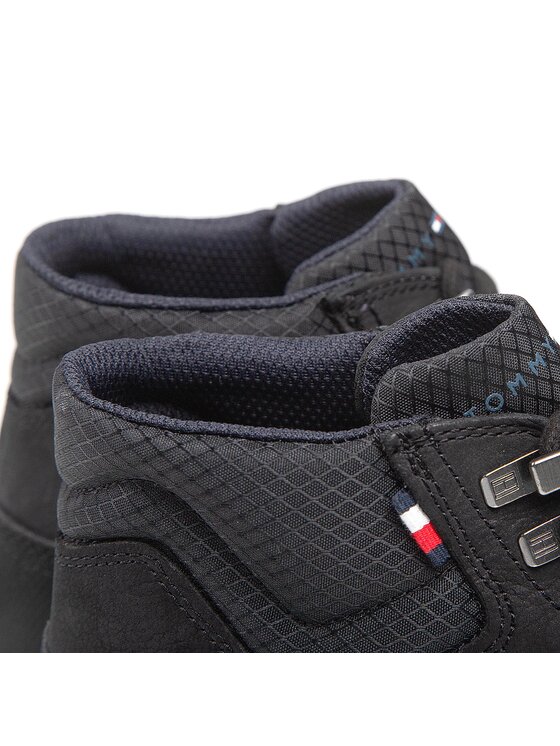 Tommy Hilfiger Tommy Hilfiger Μποτίνια Outdoor Hilfiger Nubuck Mix Boot FM0FM04201 Μαύρο