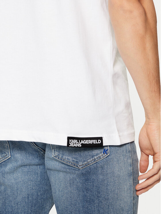 Karl Lagerfeld Jeans Karl Lagerfeld Jeans Tricou A1M17002 Alb Regular Fit