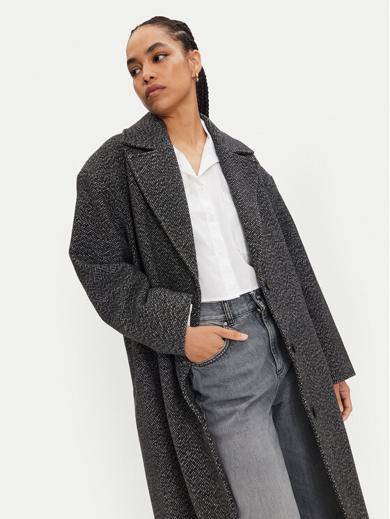 Calvin Klein Jeans Calvin Klein Jeans Вълнено палто J20J224618 Сив Relaxed Fit