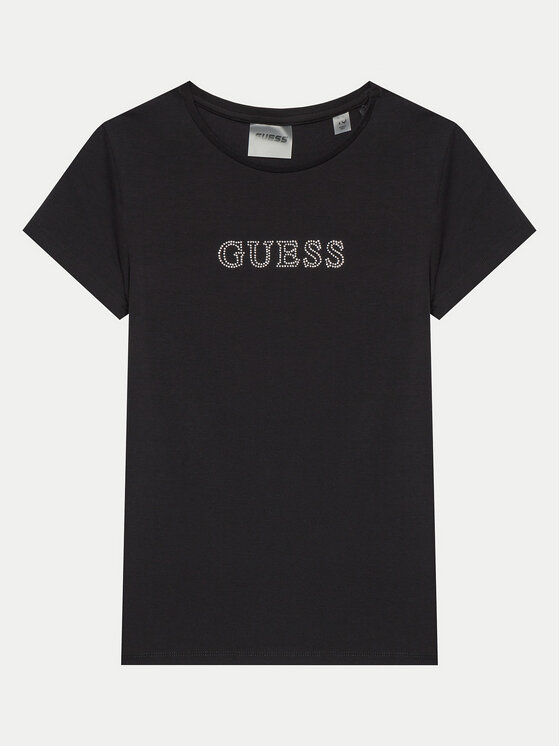 Guess Guess Tricou J4RI49 J1314 Negru Regular Fit