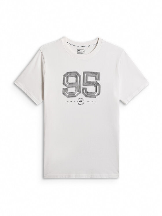 4F 4F T-Shirt SPORTS CLUB Biały Regular Fit