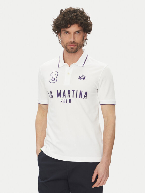 La Martina La Martina Pólóing Yeshayahu MAP320 PK001 Fehér Regular Fit