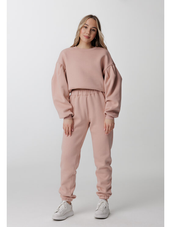 LAURELLA LAURELLA Spodnie dresowe 3TU014 Różowy Regular Fit