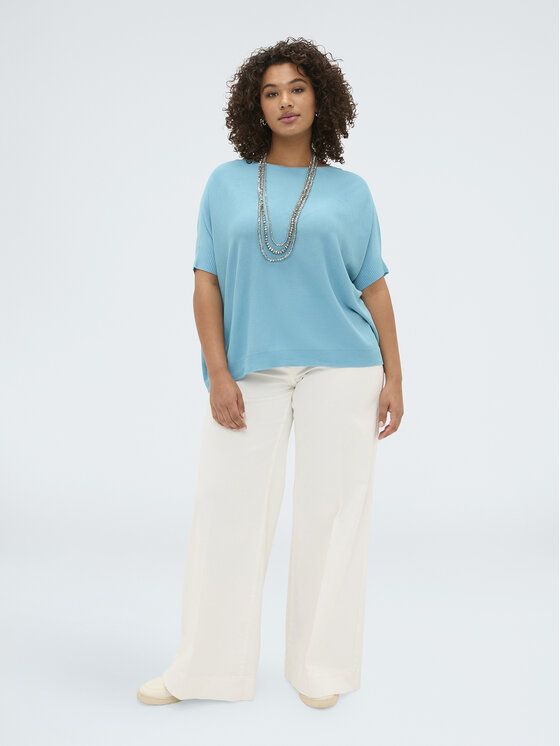 Fiorella Rubino Fiorella Rubino Maglione M250E002272N005 Turchese Boxy Fit