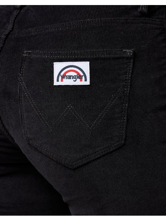 Wrangler Wrangler Spodnie materiałowe Flare Czarny Flare Fit