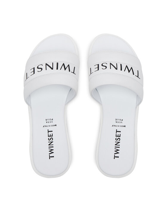 TWINSET TWINSET Šľapky 251GCJ040 Biela