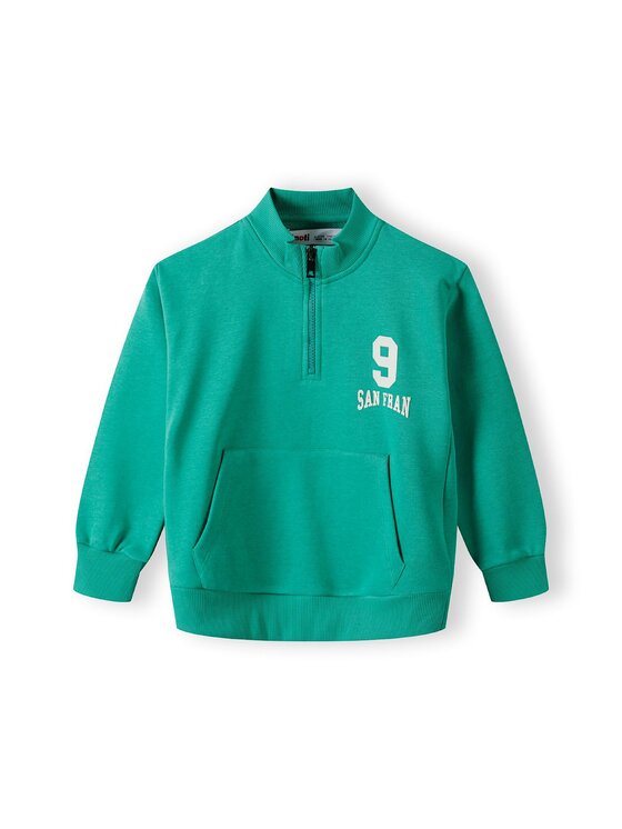 minoti minoti Bluza 23fleece202 Zielony Regular Fit