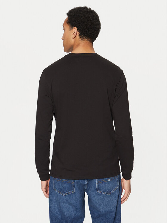 Tommy Jeans Tommy Jeans Hosszú ujjú Linear DM0DM21138 Fekete Slim Fit