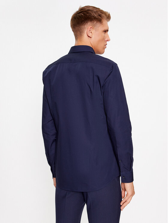 HUGO Hugo Košile Kenno 50289499 Tmavomodrá Slim Fit