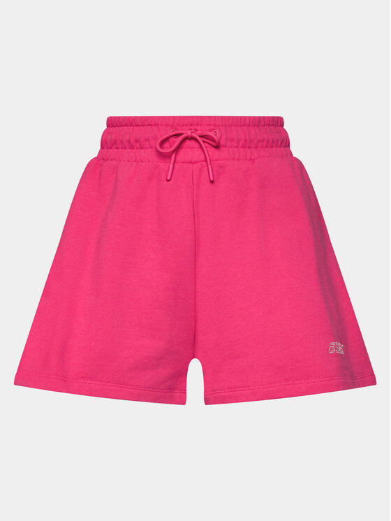 Guess Guess Pantaloni scurți sport Eleanora V4RD04 KC5O0 Roz Relaxed Fit