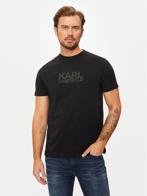 KARL LAGERFELD T-shirt 755077 544252 Crna Regular Fit