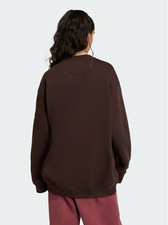 adidas adidas Bluza Essentials Fleece Long Oversized Crew Brązowy Oversize