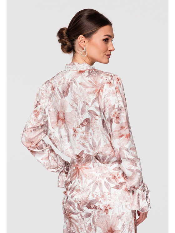 Ombre Ombre Košile OW-SH-E0033 Béžová Loose Fit