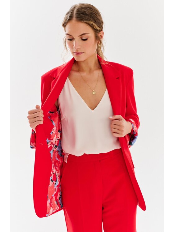 NAOKO NAOKO Marynarka Scarlet Red Czerwony Regular Fit