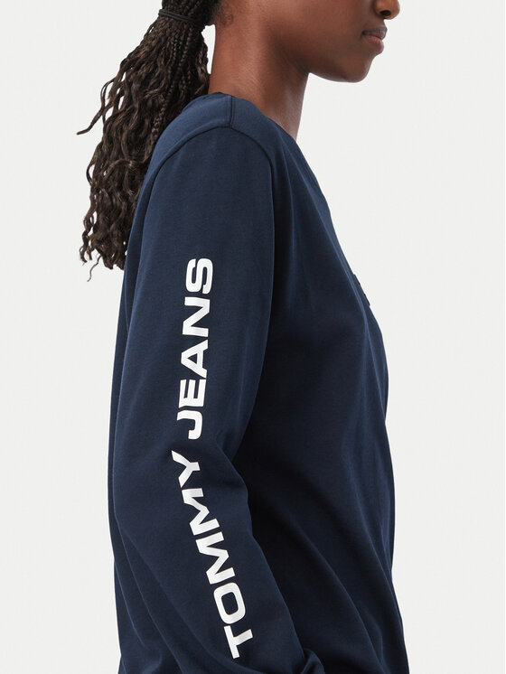 Tommy Jeans Tommy Jeans Bluse DW0DW23807 Dunkelblau Relaxed Fit