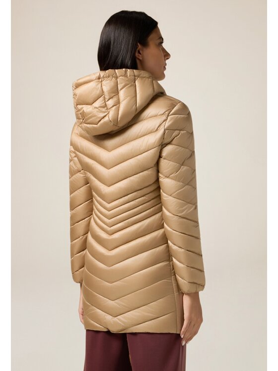 Oltre Oltre Giubbotto piumino F611R101471N002 Écru Slim Fit