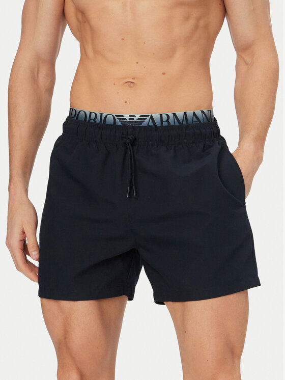 Emporio Armani Szorty sportowe EM000686 AF20432 UB102 Granatowy Regular Fit